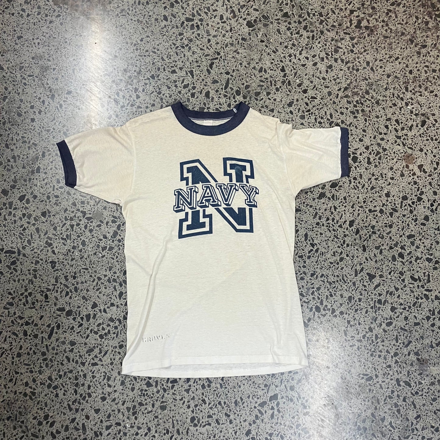 Vintage Navy Ringer Tee