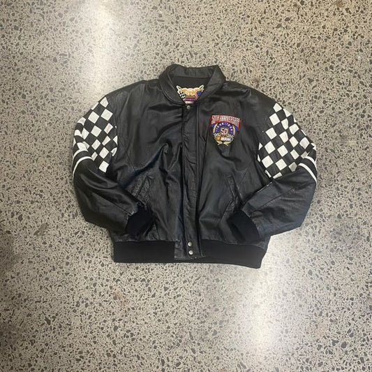 Vintage NASCAR 50th Anniversary Leather Jacket