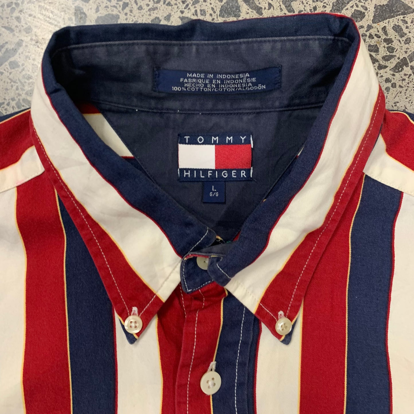 Vintage Tommy Hilfiger Stripe Button Up Shirt